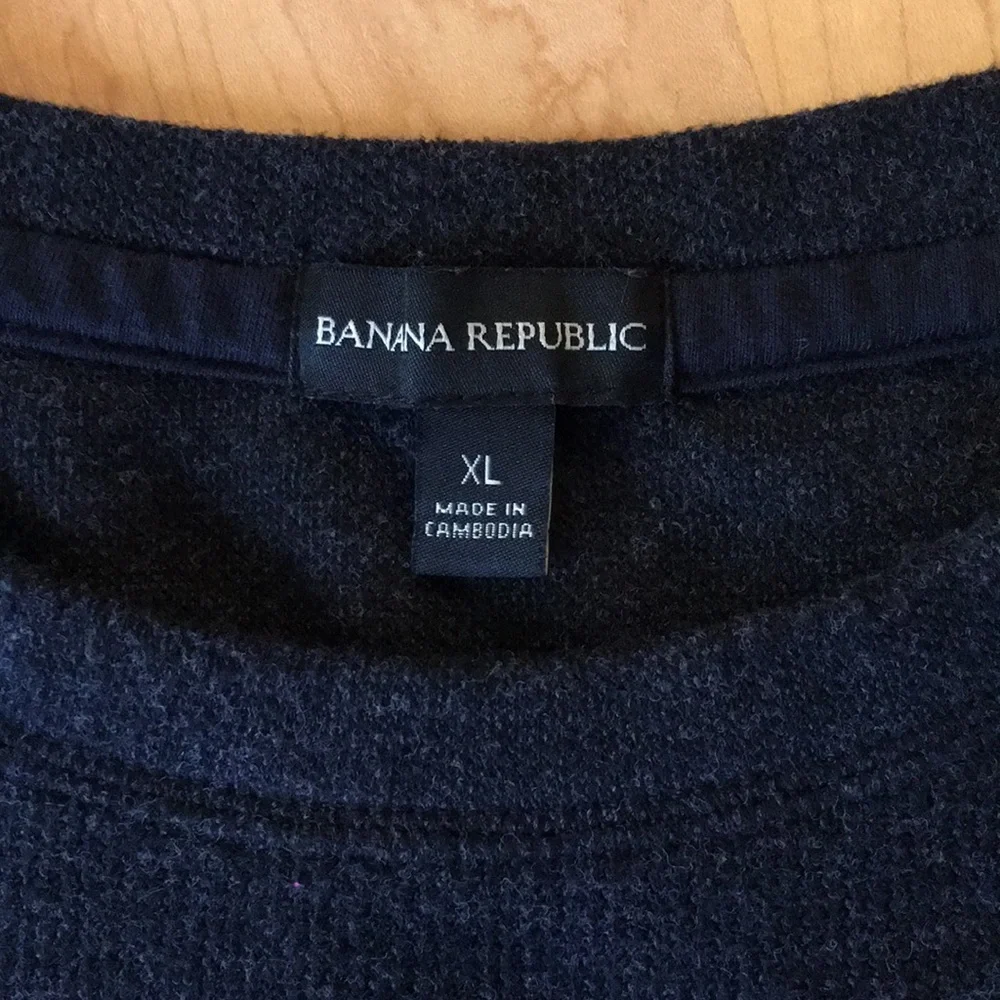 BANANA REPUBLIC | Men's Midweight Long Sleeve Cotton Blend Top